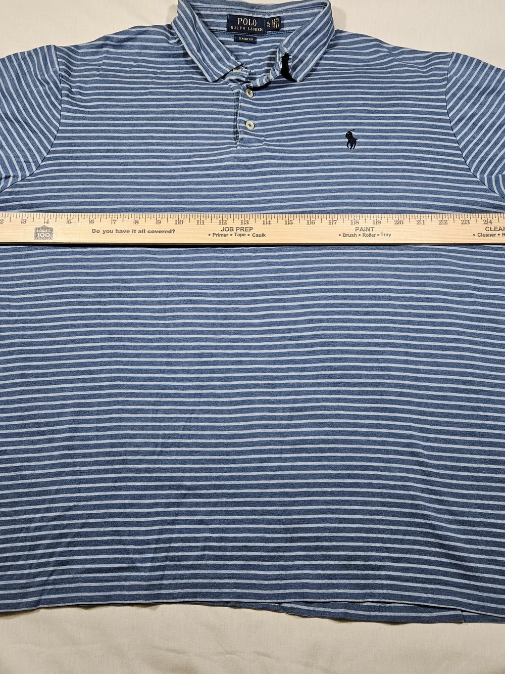 Polo Ralph Lauren Men's XL Polo Shirt Classic Fit Striped Blue Short Sleeve